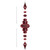 Vickerman M183865 41" Burgundy Shiny Finial Ornament
