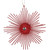  Vickerman M184503 6.5" Red Glitt Snowflake Burst 6/Bag 