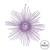 Vickerman M184586 6.5" Lavender Glitt Snowflake Burst 6/Bg