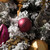 Vickerman N170621D 4" Berry Red Matte Glit Swirl Ball 4/Bx