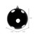 Vickerman MC201217 4.75" Black Candy Ball White Dots 4/Bag