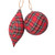 Vickerman MC210903 - 4+7 inch Plaid Mixed Christmas Ornament - 4 Pack