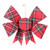 Vickerman MC211903 7" Red Plaid Christmas Ornament Bow