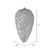 Vickerman N187207D 7" Silver Matte Glitter Pinecone 4/Bag