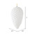 Vickerman N187211D 7" White Matte Glitter Pinecone 4/Bag