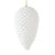  Vickerman N187211D 7" White Matte Glitter Pinecone 4/Bag 