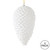  Vickerman N187211D 7" White Matte Glitter Pinecone 4/Bag 