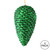  Vickerman N187224D 7" Emerald Matte Glitter Pinecone 4/Bag 