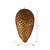  Vickerman N187276D 7" Mocha Matte Glitter Pinecone 4/Bag 