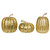 Vickerman MC225708 - 8 inch Gold Pumpkin Decor - Set of 3