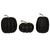  Vickerman MC225717 8" Black Pumpkins Assorted Set of 3 