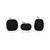 Vickerman MC225717 8" Black Pumpkins Assorted Set of 3