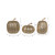 Vickerman MC225738 8" Champagne Pumpkins Assorted Set of 3