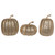 Vickerman MC225738 - 8 inch Champagne Pumpkin Decor - Set of 3