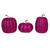 Vickerman MC225779 - 8 inch Pink Pumpkin Decor - 3 Pack