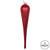 Vickerman MT195003D 11" Red Glitter Drop Ornament 3/Bag