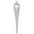 Vickerman MT195007D - 11 inch Silver Glitter Teardrop Christmas Ornament - 3 Pack