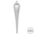 Vickerman MT195007D 11" Silver Glitter Drop Ornament 3/Bag