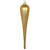 Vickerman MT195008D - 11 inch Gold Glitter Teardrop Christmas Ornament - 3 Pack