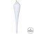  Vickerman MT195011D 11" White Glitter Drop Ornament 3/Bag 