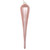 Vickerman MT195058D 11" Rose Gold Glitter Drop Ornament 3/Bg