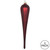 Vickerman MT195065D 11" Burgundy Glitter Drop Ornament 3/Bag