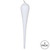  Vickerman MT195111D 15.75" White Glitter Drop Ornament 2/Bag 