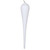  Vickerman MT195111D 15.75" White Glitter Drop Ornament 2/Bag 