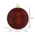  Vickerman N188465D 2.75" Burgundy Durian Glitter Ball 12/Bg 