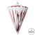 Vickerman MT202603 6" Red Brushed Cone Ornament 4/Bag
