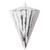 Vickerman MT202607 6" Silver Brushed Cone Ornament 4/Bag
