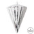 Vickerman MT202607 6" Silver Brushed Cone Ornament 4/Bag
