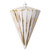 Vickerman MT202608 6" Gold Brushed Cone Ornament 4/Bag