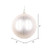 Vickerman MT211543D - 4 inch Oat Glitter Ball Christmas Ornament - 4 Pack
