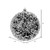 Vickerman N190417D - 8 inch Black Glitter Ball Christmas Ornament