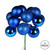 Vickerman N192502 - 12 inch Blue 4-Finish Ball Christmas Ornament - 4 Pack