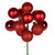 Vickerman N192503 12" Red Ball Ornament Pick 4/Bg