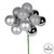 Vickerman N192507 12" Silver Ball Ornament Pick 4/Bg