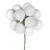 Vickerman N192511 12" White Ball Ornament Pick 4/Bg