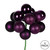 Vickerman N192526 12" Plum Ball Ornament Pick 4/Bg