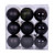 Vickerman N220152 2.4" Black White Silver Orn Asst 18/box