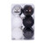 Vickerman N220352 3" Black White Silver Orn Asst 12/box