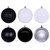 Vickerman N220352 3" Black White Silver Orn Asst 12/box