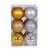 Vickerman N220360 3" Gold Silver Ornament Asst 12/box