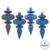 Vickerman N500031 4" Midnt Blue Finial 4 Finish Asst 8/Bx