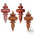 Vickerman N500071 4" Coral Finial 4 Finish Asst 8/Bx