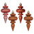 Vickerman N500071 4" Coral Finial 4 Finish Asst 8/Bx