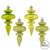  Vickerman N500073 4" Lime Finial 4 Finish Asst 8/Bx 