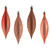 Vickerman N500171 - 5.5 inch Coral 4-Finish Teardrop Christmas Ornament - 8 Pack