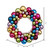 Vickerman N114200 - 12" Multi Colored Ball Wreath
